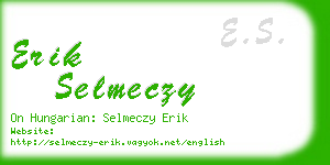 erik selmeczy business card